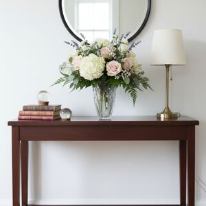 Mikasa Lead Crystal Clear & Frosted 9.5 Crystal‎ Vase